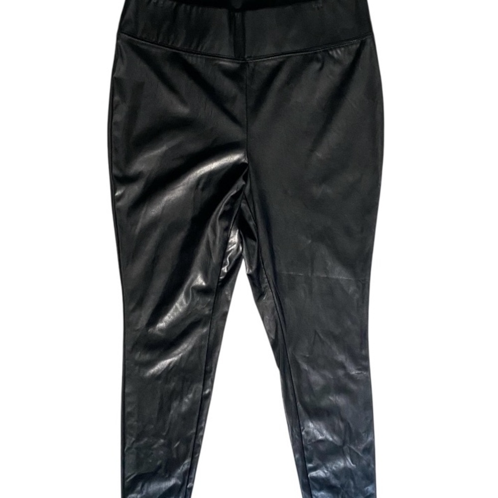 inc international concepts Faux Leather Skinny Pants Size 12 Black